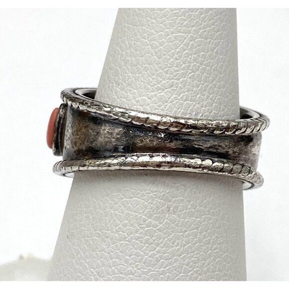 925 Ring Sterling Silver Cabochons Artisan Size 6.5 Band - Picture 6 of 13